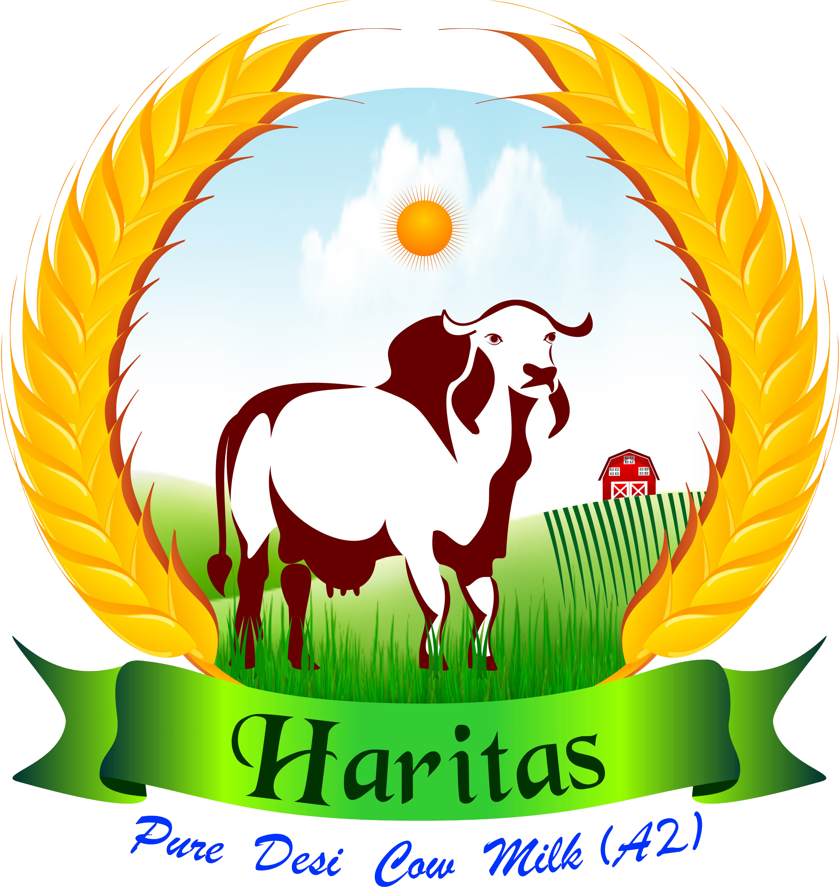 Bull Clipart Gir Cow - Gir Cow Logo - Png Download (2699x2850), Png Download