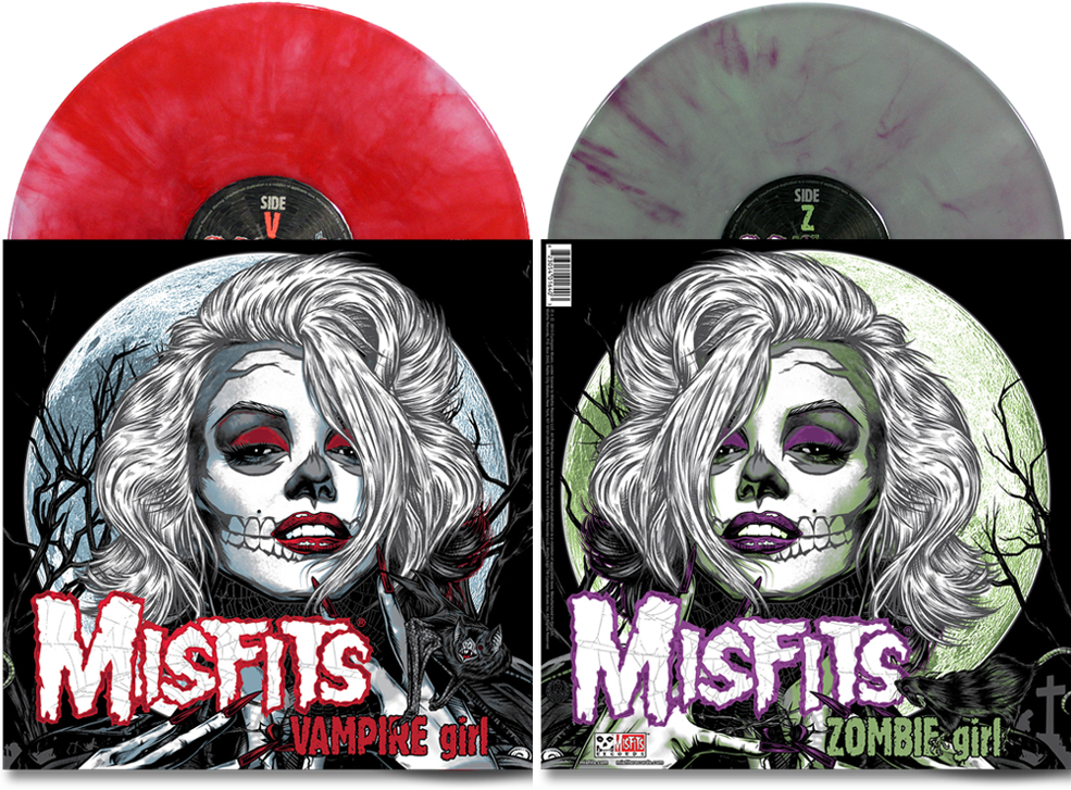 Misfits “vampire Girl / Zombie Girl” Exclusive Vinyl - Misfits Vampire Girl Clipart (985x727), Png Download