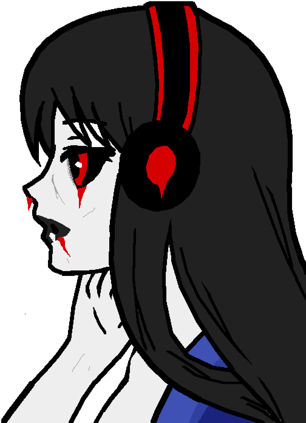 Zombie Girl - Anime Girl Gamer Png Clipart (1008x1392), Png Download