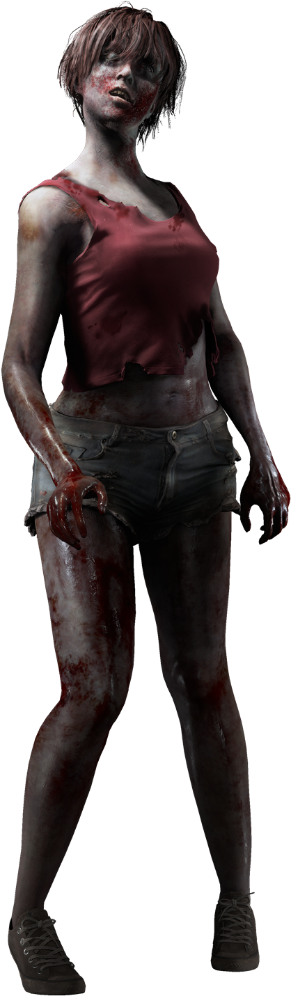 Resident Evil On Twitter - Resident Evil 2 Remake Female Zombie Clipart (1024x1820), Png Download