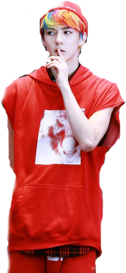 Sehun Png - Png Sehun Red Clipart (800x600), Png Download