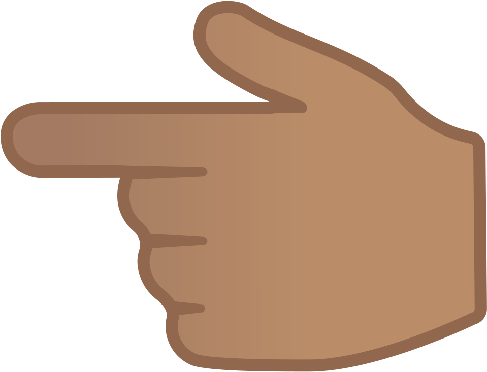Download Svg Download Png - Brown Finger Point Emoji Clipart (959x733), Png Download