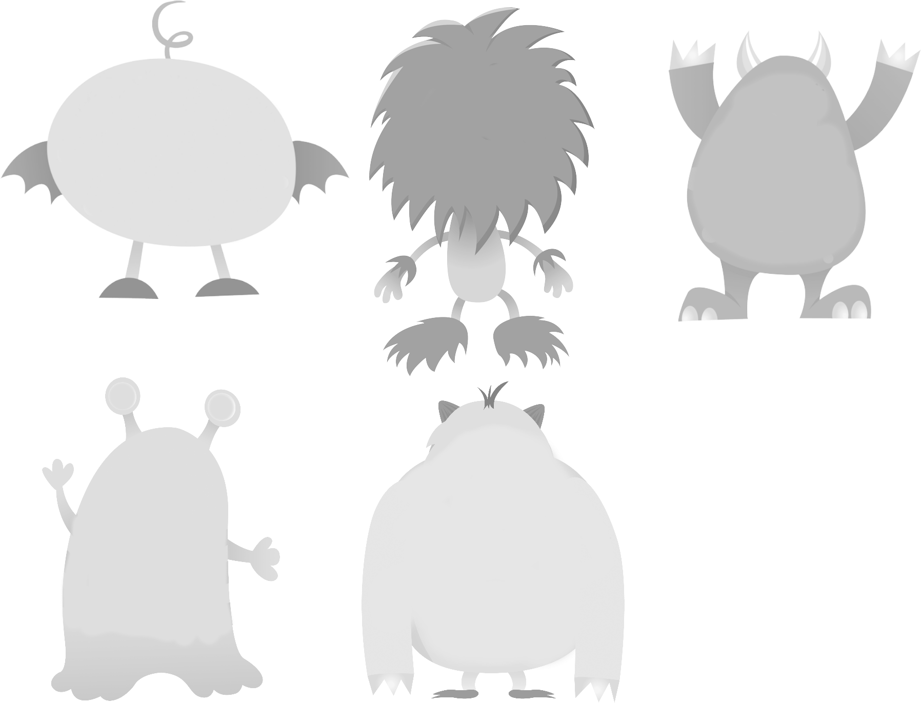 Monsteroutlines - Illustration Clipart (1922x1443), Png Download