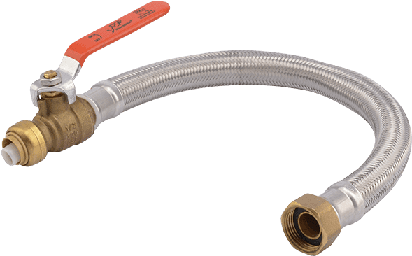 Stainless Steel Braided Flexible Water Heater Connector - Flexible Water Heater Clipart (588x588), Png Download