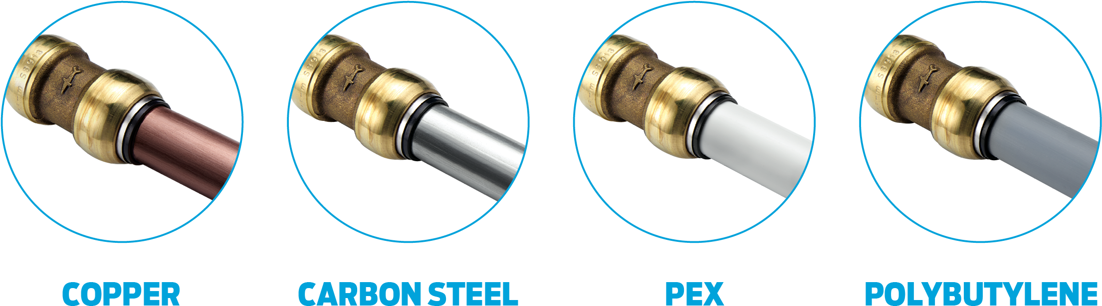 Sharkbite Copper To Pex Clipart (2232x685), Png Download