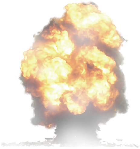 Fire Bomb Boom Missle Cloud Mushro Ⓒ - Explosion Psd Clipart (556x656), Png Download