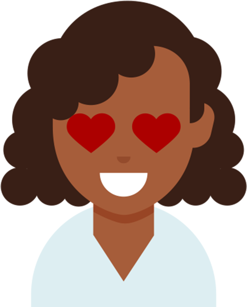 Service End Of Emojis - Curly Hair Girl Emoji Clipart (1200x1200), Png Download