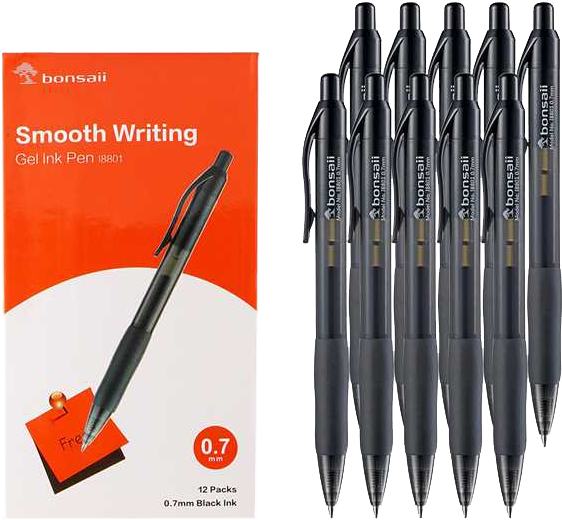 I8801 Retractable Gel Ink Pens Clipart (640x640), Png Download