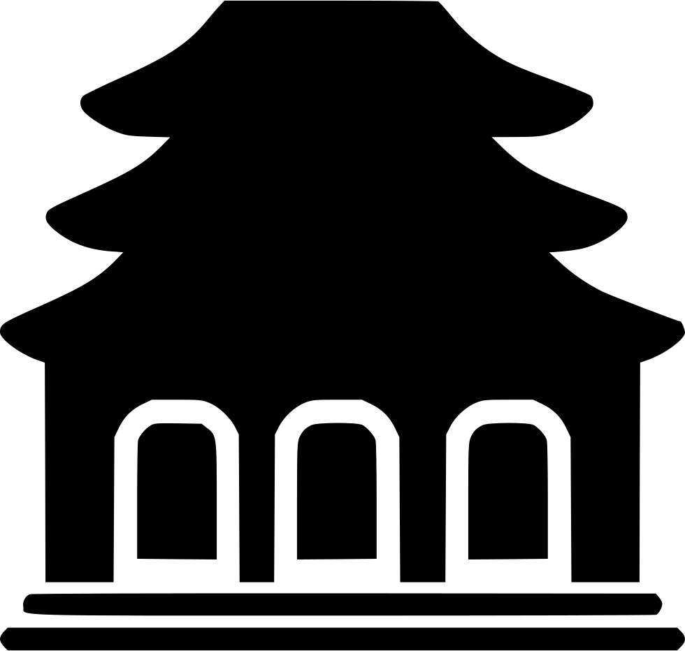 Png File Svg - Temple Japan Icon Png Clipart (980x932), Png Download