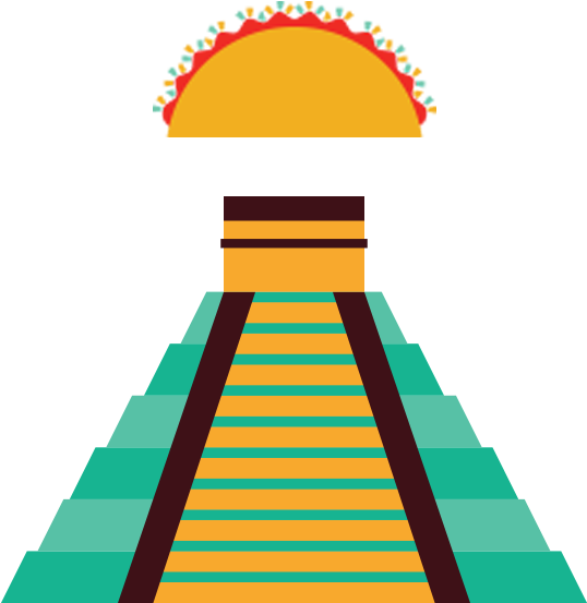 History Of The Taco Mexican Temple - Vector Graphics Clipart (596x842), Png Download