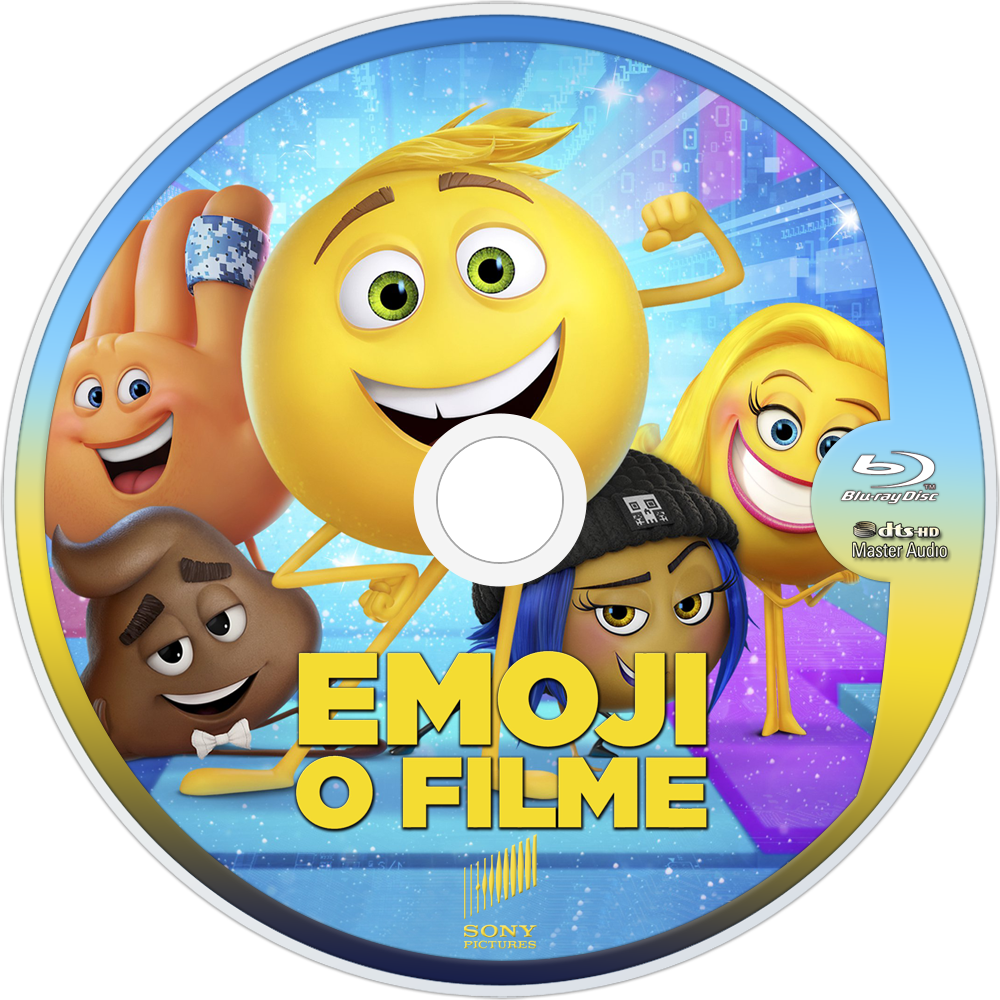 The Emoji Movie Bluray Disc Image - Emoji Movie Dvd Clipart (1000x1000), Png Download
