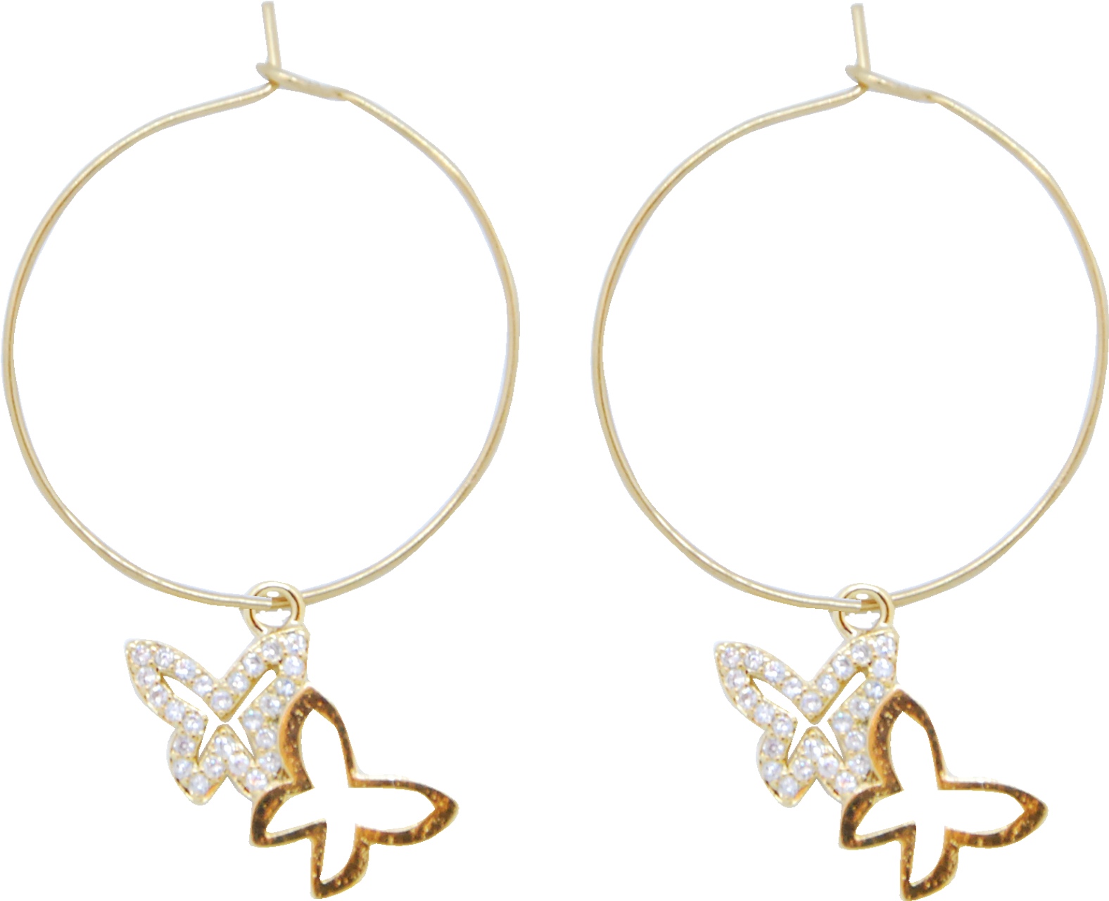 Lucky Wings - Gold - Earrings Clipart (1920x1920), Png Download