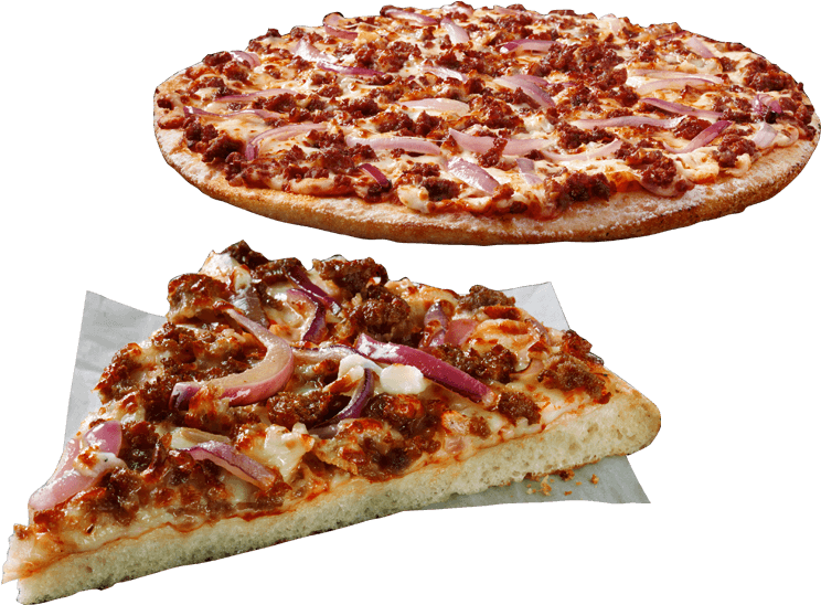 Beef & Onion - Dominos Ground Beef Pizza Clipart (800x550), Png Download