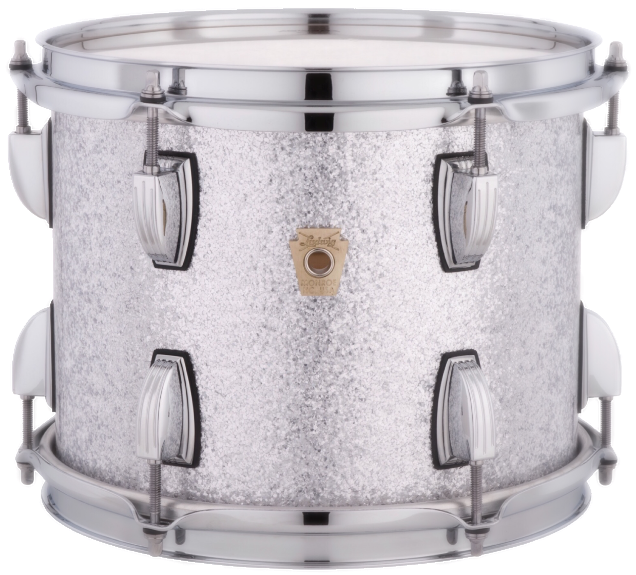 Silver Sparkle - Ludwig 12x8 Tom Silver Sparkle Clipart (1500x1125), Png Download