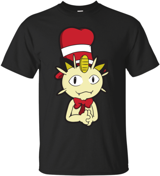Meowth In The Hat Cat And The Hat T Shirt & Hoodie - Motley Crue T Shirt Girls Clipart (600x600), Png Download