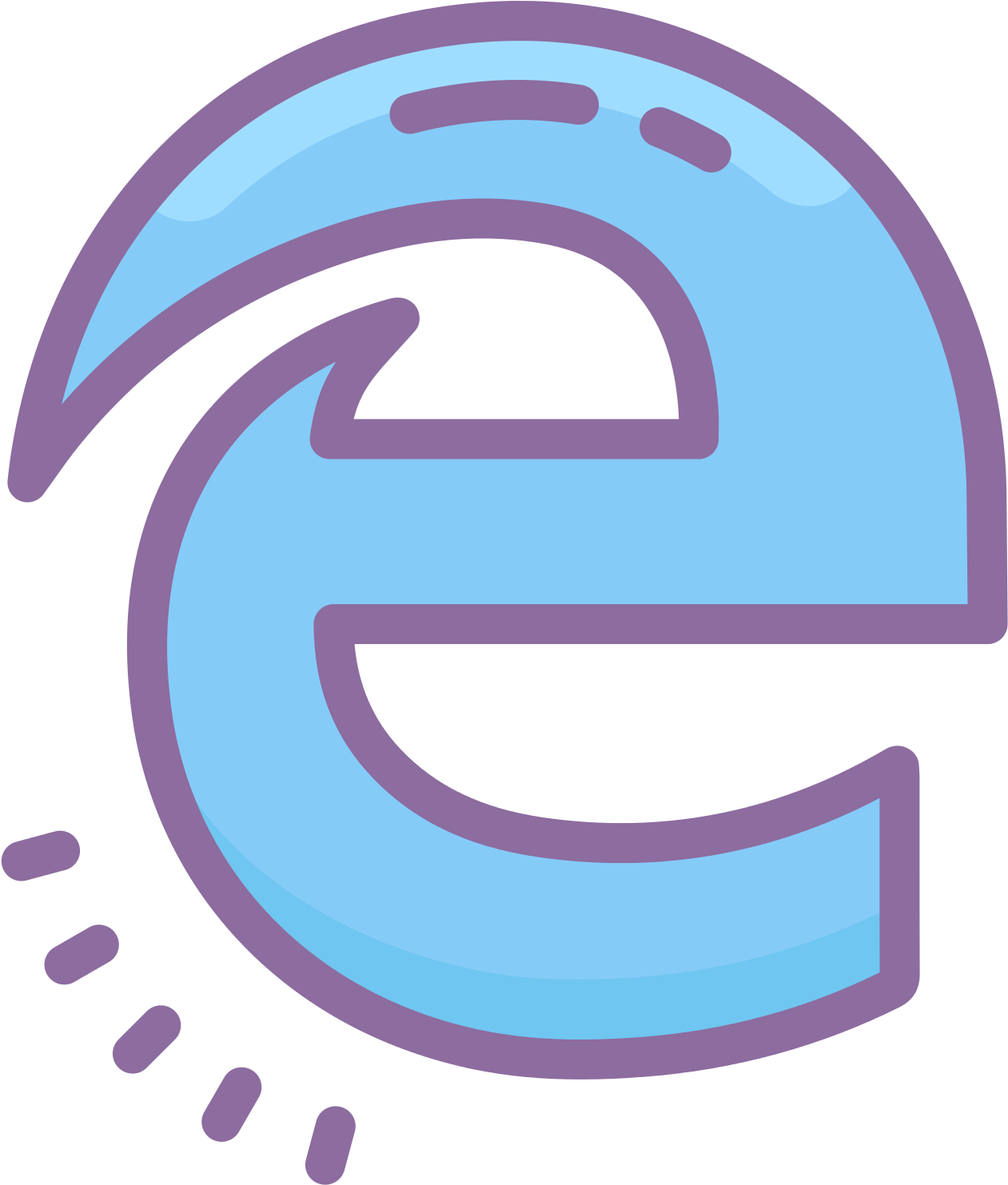 Microsoft Edge Icon Free Download At Icons8 - Edge Logo Microsoft Png Clipart (1600x1600), Png Download