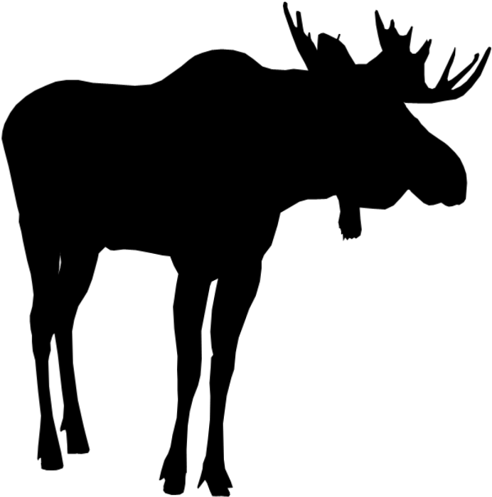 #moose #silhouette #moosesilhouette - Silhouette Clipart (1024x1024), Png Download