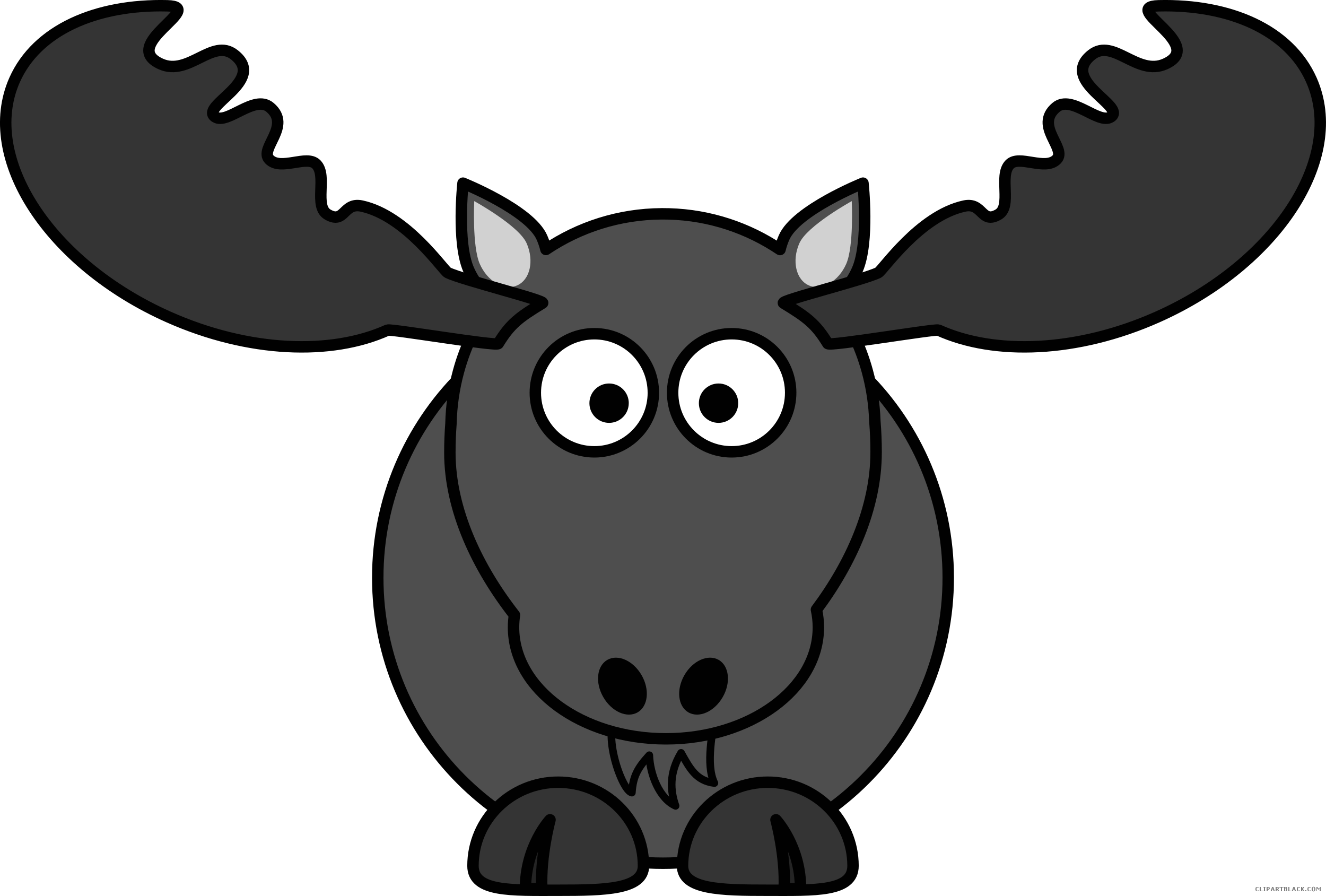 19 Moose Clipart Thanksgiving Huge Freebie Download - Cartoon Moose Transparent - Png Download (2500x1689), Png Download