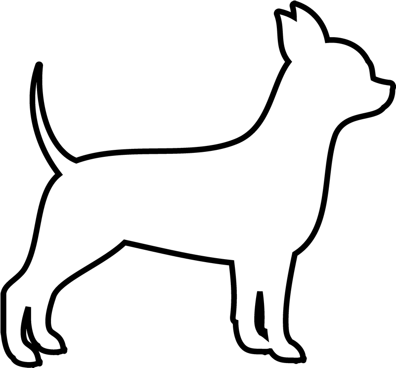 Dog Outline Png - Outline Of A Dog Clipart (800x800), Png Download
