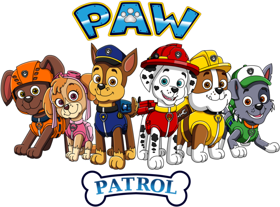 Happy Birthday Paw Patrol 155601 - Patrulha Canina Desenho Png Clipart (1017x786), Png Download