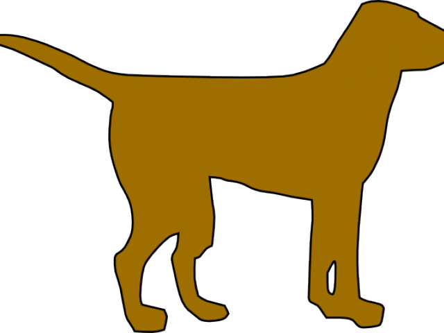 Dog Clipart Clipart Outline - Simple Dog Clipart - Png Download (640x480), Png Download