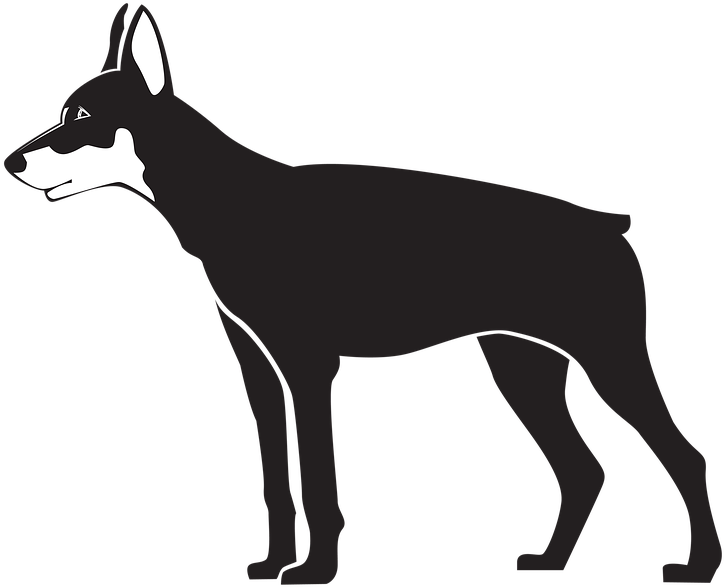 Black Dog Illustration Pet Silhouette Png Clipart (960x599), Png Download