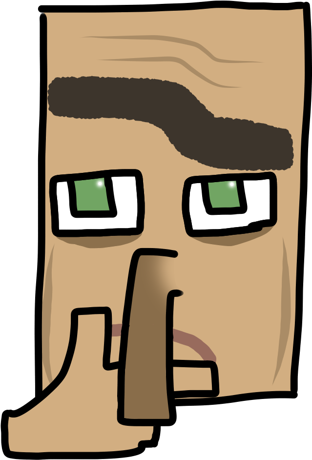 Minecraft Thonk - Cartoon Clipart (1600x1200), Png Download