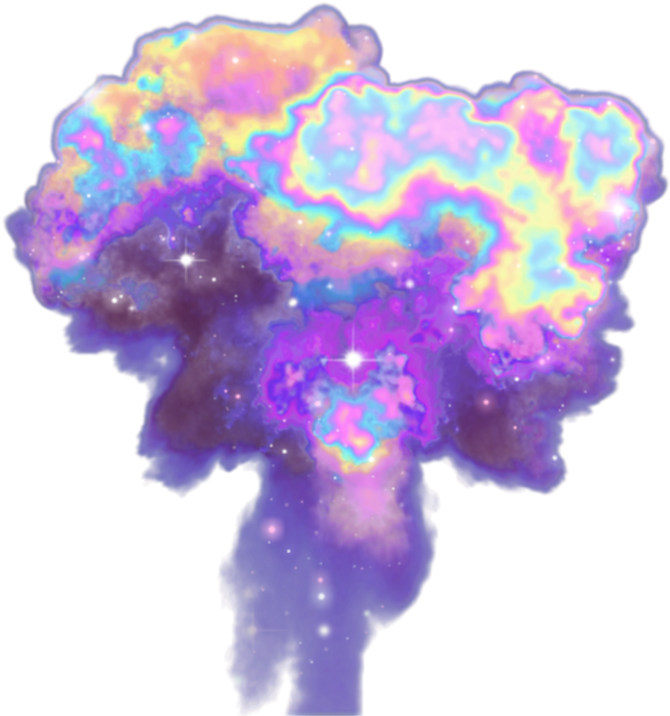#asthetic #glow #rainbow #smoke - Png Glitter Smoke Clipart (1024x1024), Png Download