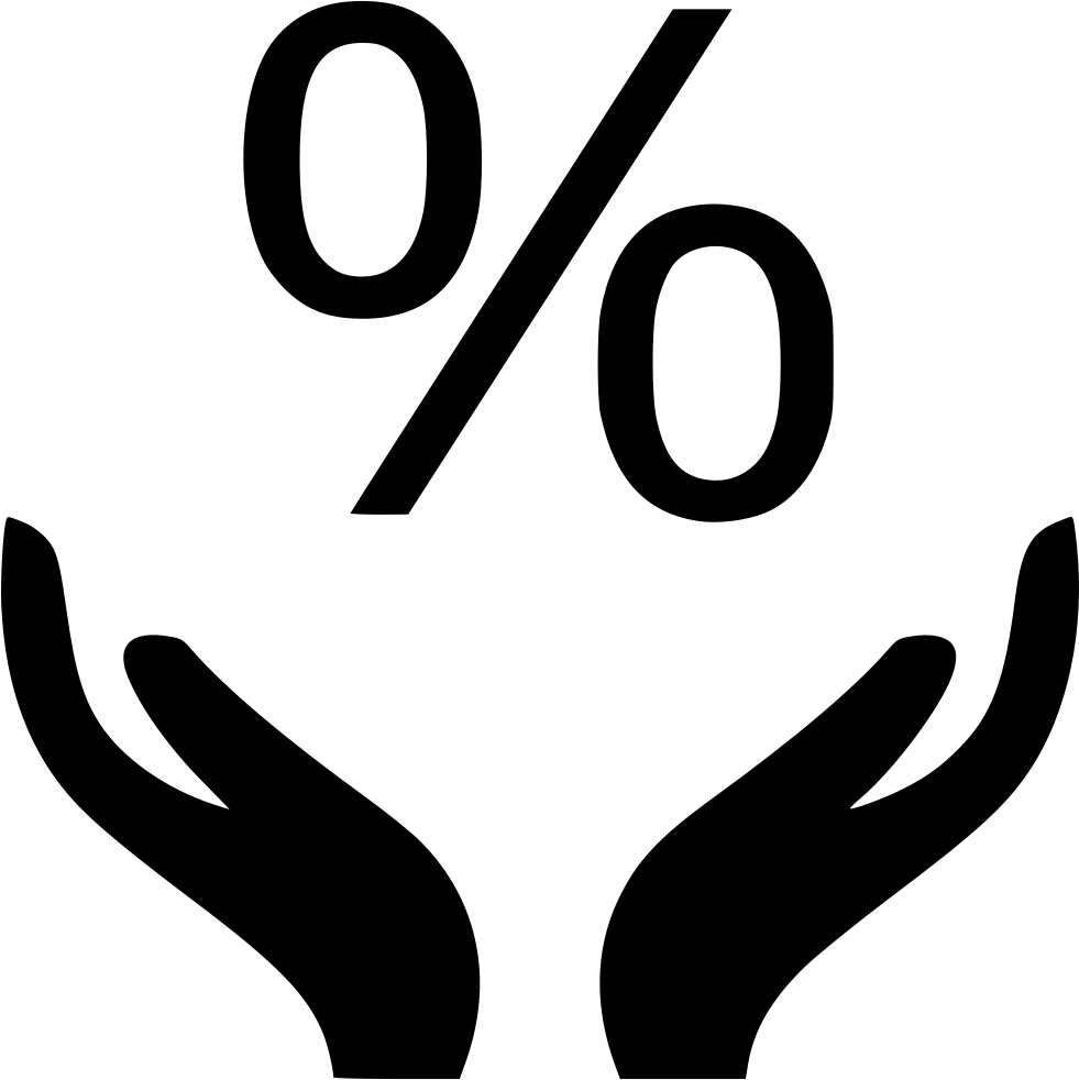 Percentage Rate Percent Finance Money Comments - Hands With Dollar Sign Clipart (981x982), Png Download