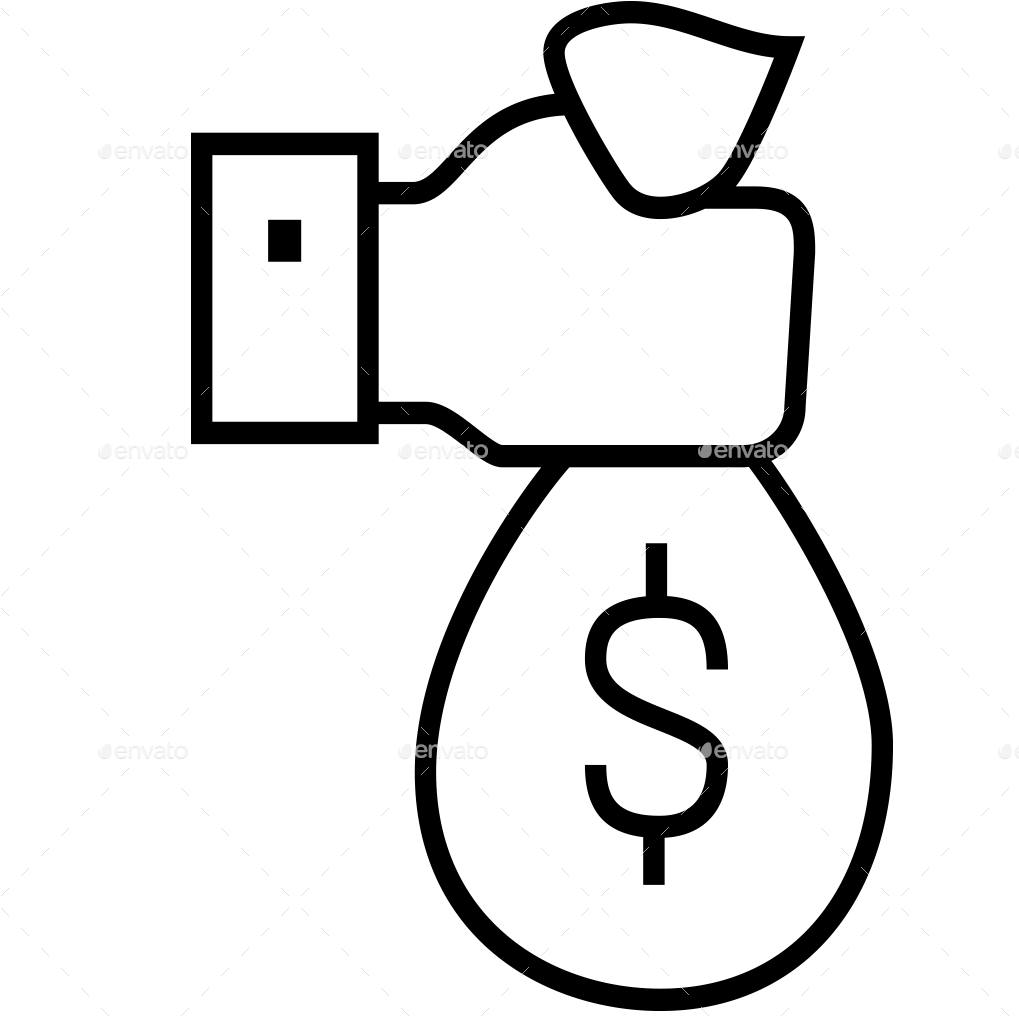 30 Finance Line Icons - Line Art Clipart (1024x1024), Png Download