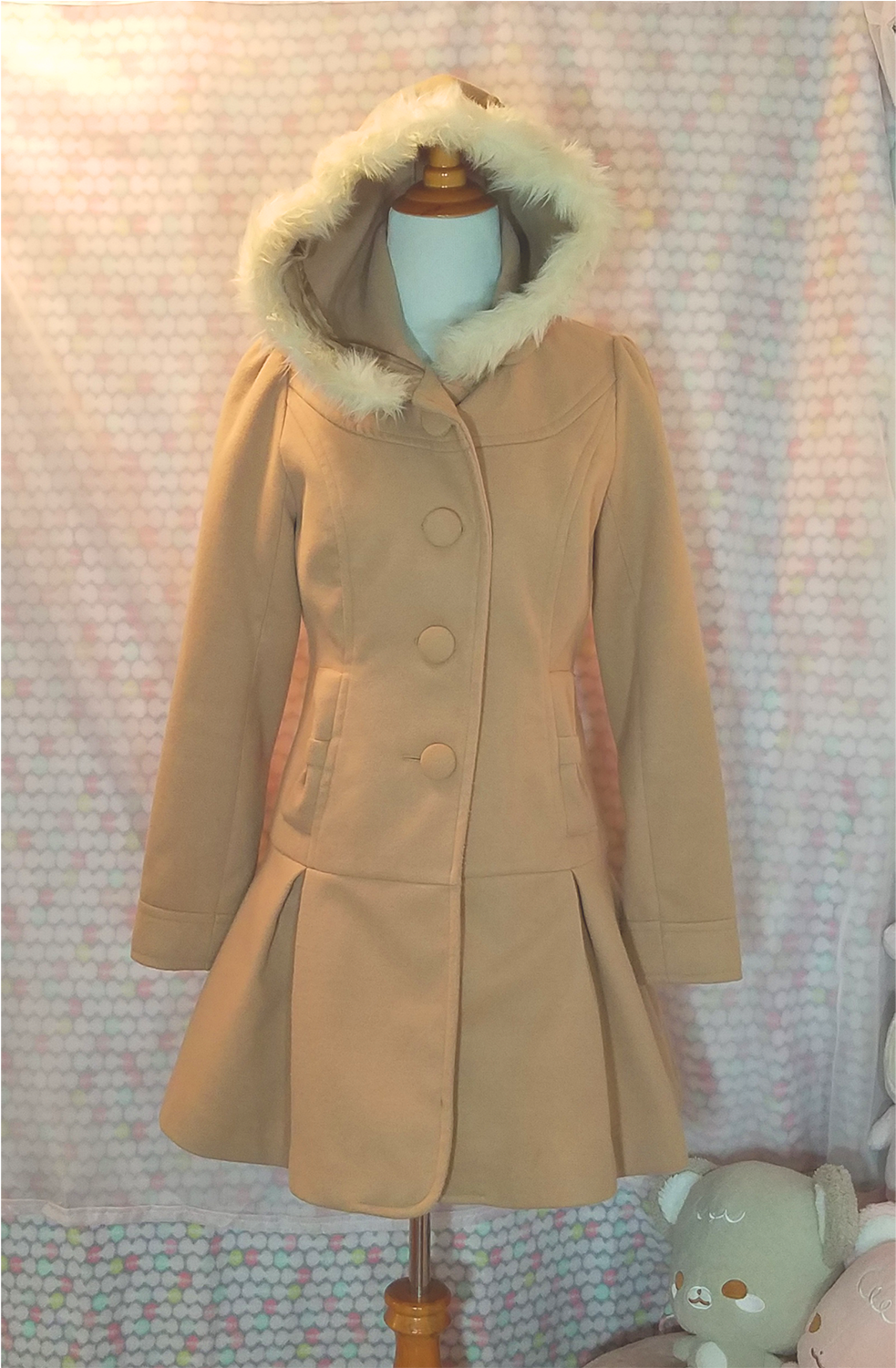 Rich Vintage Rose Carry Hooded Coat - Overcoat Clipart (1500x1500), Png Download