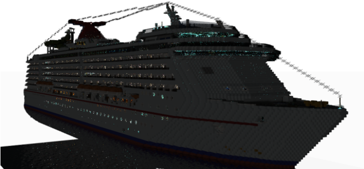 Carnival Legend Ship Map For Minecraft - Cruiseferry Clipart (740x420), Png Download