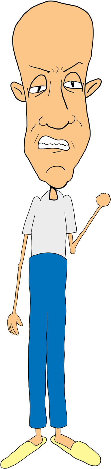 Get Off My Lawn Old Man Clipart (400x1643), Png Download