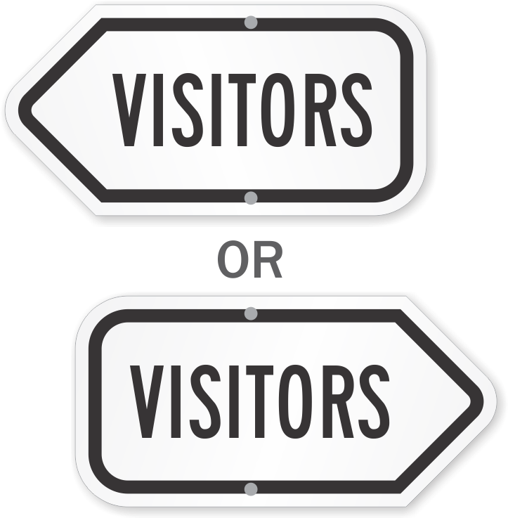 Visitor Arrow Sign - Sign Clipart (800x800), Png Download