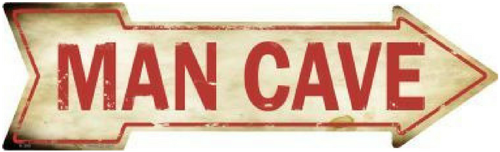 Outdoor/indoor Man Cave Novelty Metal Arrow Sign 5" Clipart (750x750), Png Download