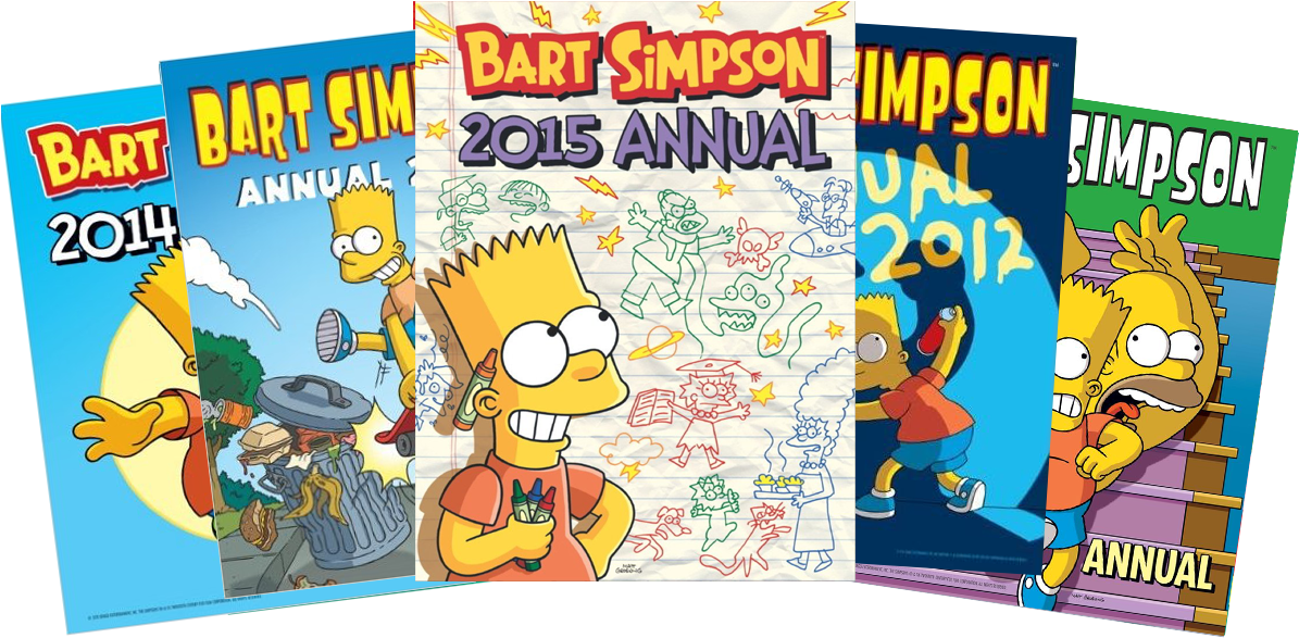 Bart Simpson Annuals - Comic Book Clipart (1194x622), Png Download