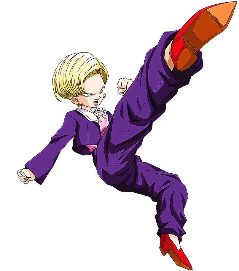 #dokkanbattle [strong Intense Anger] Android 18 Character - Android 18 Gt Png Clipart (900x1200), Png Download