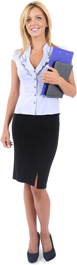 Receptionist Standing Png Clipart (400x939), Png Download
