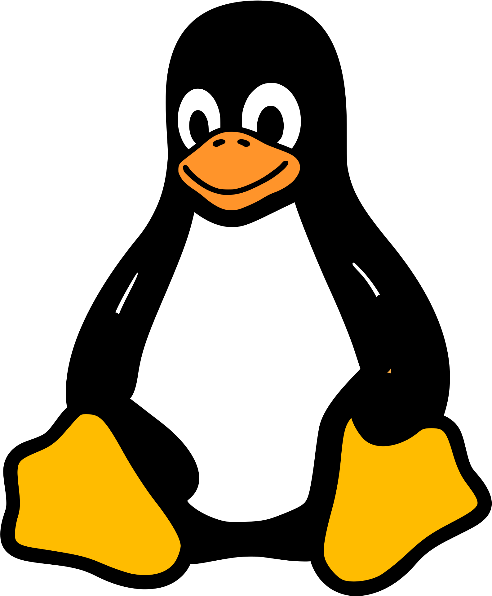 Linux Logo Png - Linux Penguin Clipart (594x720), Png Download
