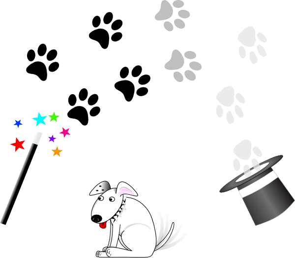 Blue And Gold Paw Print Clipart (600x526), Png Download