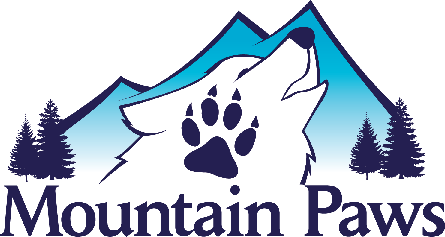 Mountain Paws Dog Sledding - Mushing Logo Clipart (1483x792), Png Download