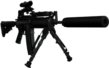 M4a1 Big Ass Gun - Machine Gun Clipart (640x480), Png Download