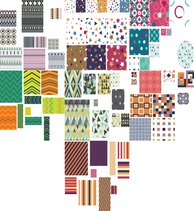 Geometric Seamless Patterns Cover ] - Visual Arts Clipart (640x696), Png Download