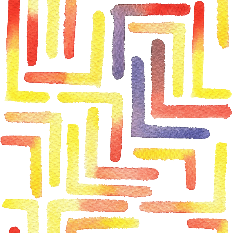 Hand Drawn Whimsical Watercolor Pastel Geometric Patterns Clipart (800x801), Png Download