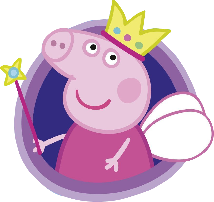 Peppa Pig Princess Png Clip Freeuse Stock Transparent Png (886x835), Png Download