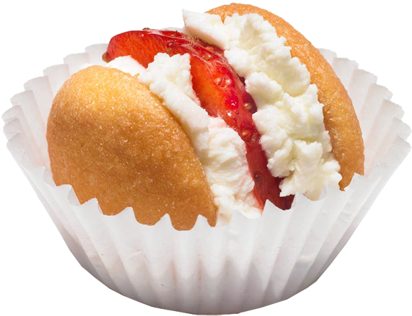Strawberry Shortcake Bite - Cupcake Clipart (650x520), Png Download