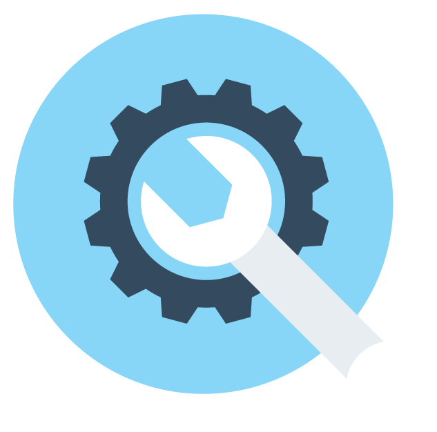 Circular Icon Depicting A Gear And Wrench - Vector Repair Icon Clipart (633x626), Png Download