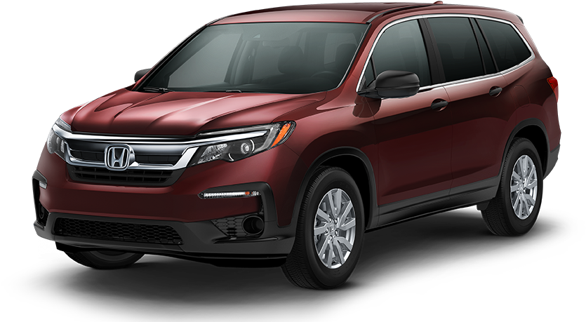 2019 Honda Pilot Deep Scarlet Pearl - Honda Pilot 2018 Price Clipart (1000x507), Png Download