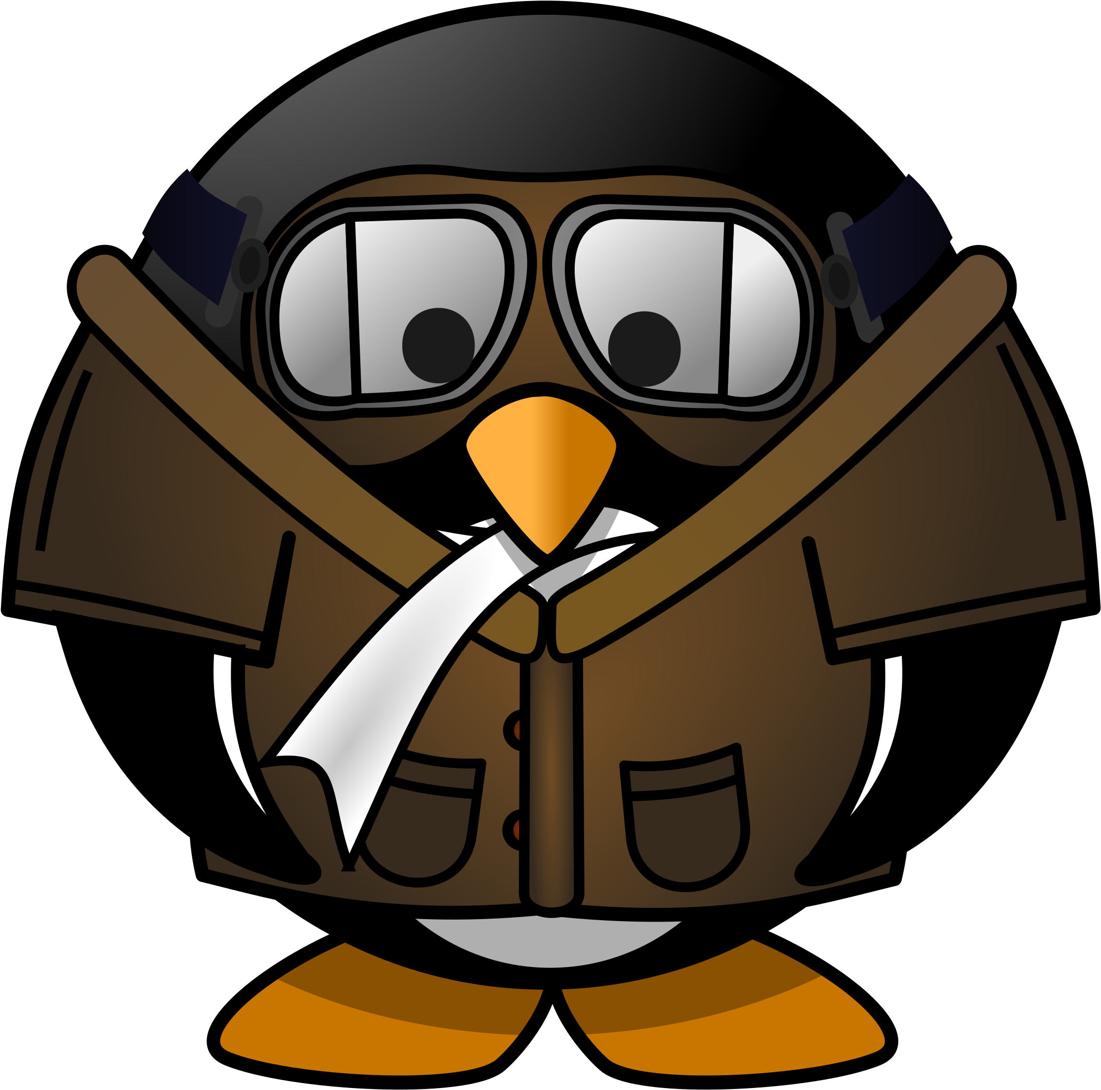 This Free Icons Png Design Of Pilot Penguin - Penguin Pilot Clipart (2347x2400), Png Download