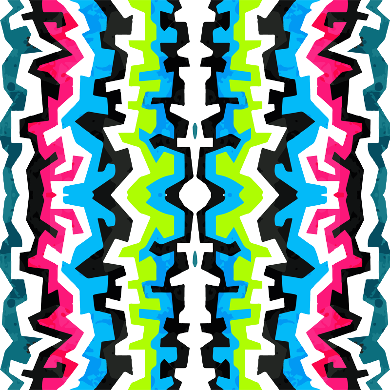 Funky Modern Graffiti Bright Color Design Wallpaper - Motif Clipart (800x800), Png Download